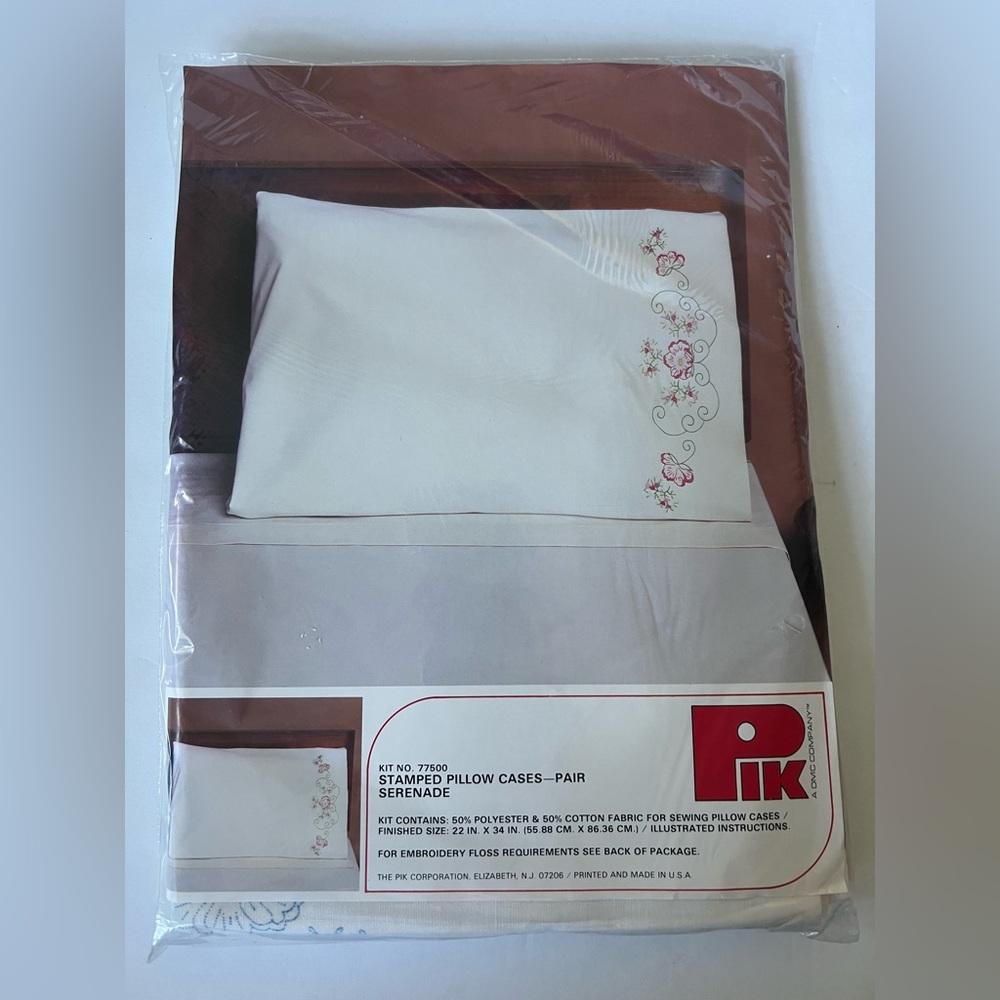 PIK DMC Stamped Pillowcase Pair -Serenade New
Kit # 77500
